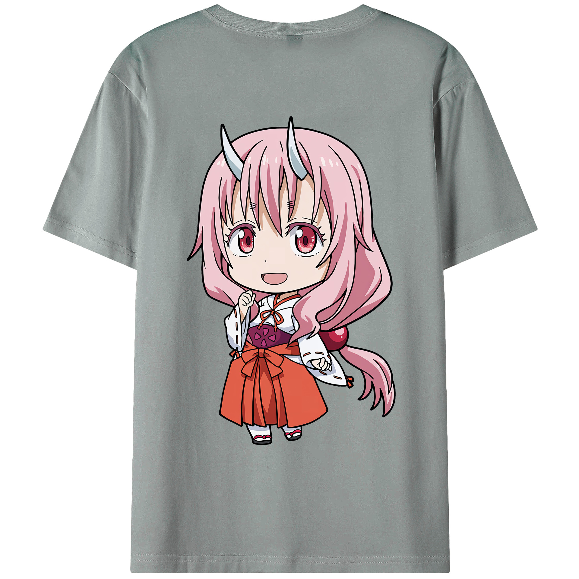 （画像用） 転スラ Regarding Reincarnated to Slime 綿100％ メンズ半袖Tシャツ（バックプリント） 通気性